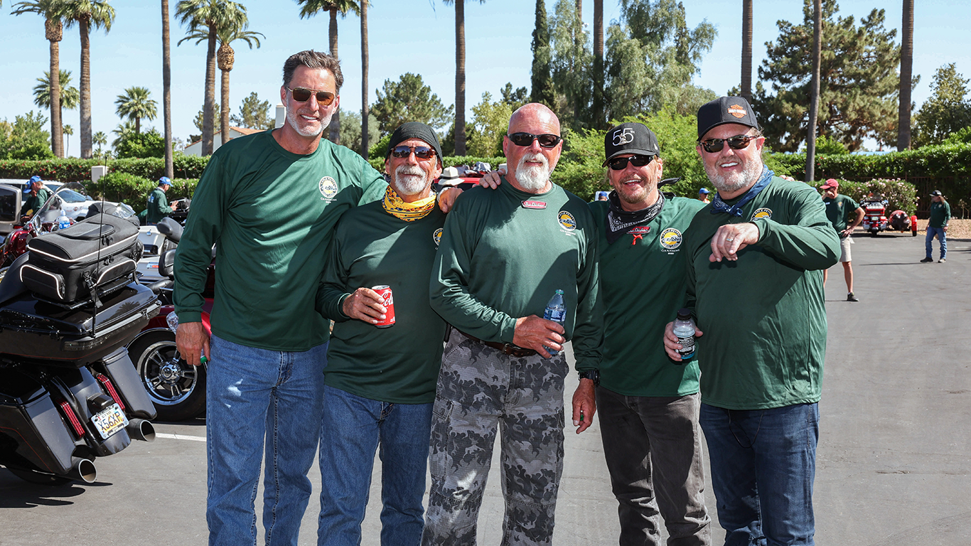 Motorcycle riders at Kyle Petty charity event