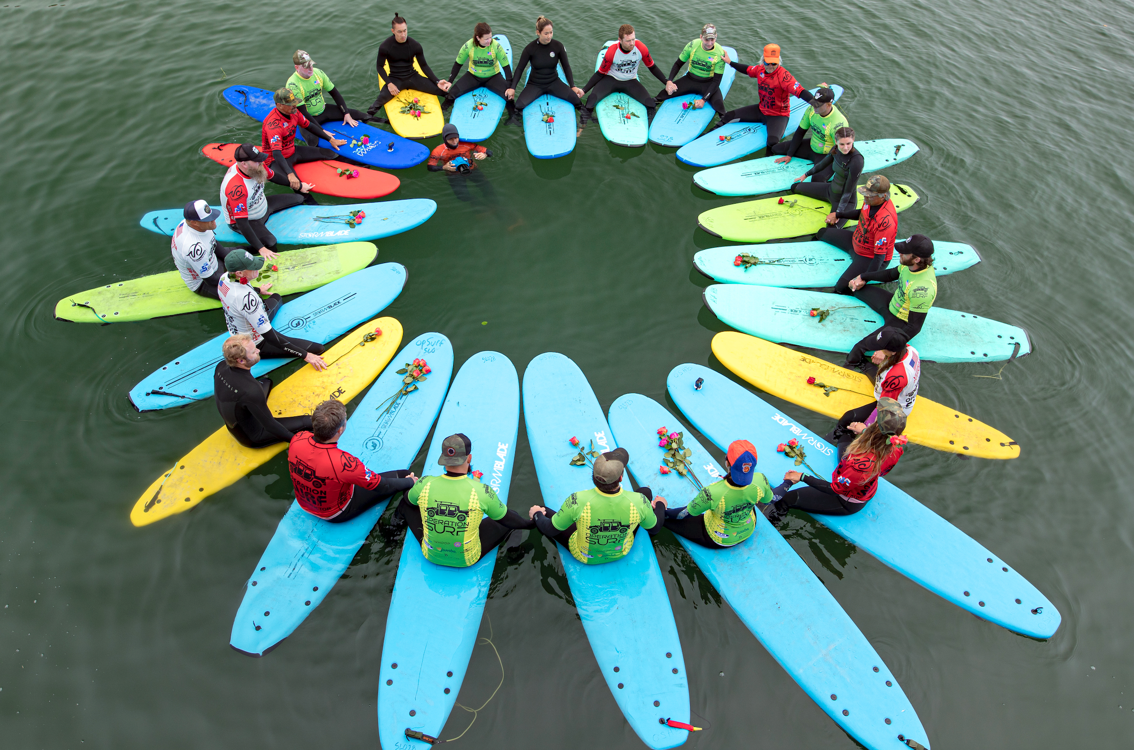 Operation Surf group photo on the ocean