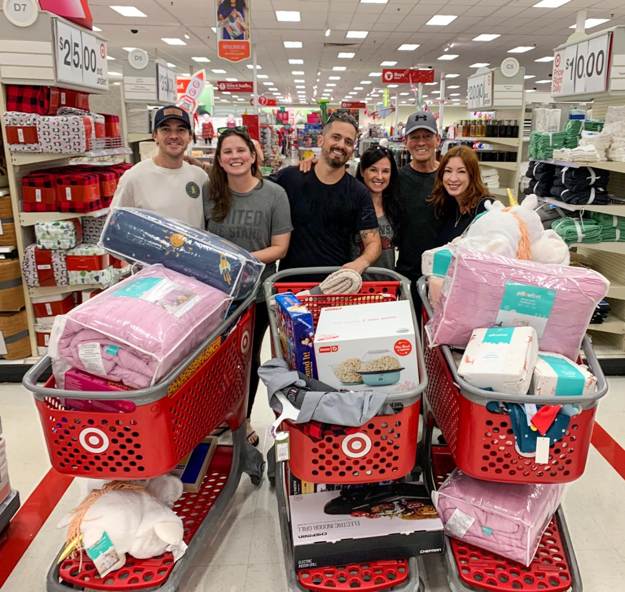 Service shoppers at Target store