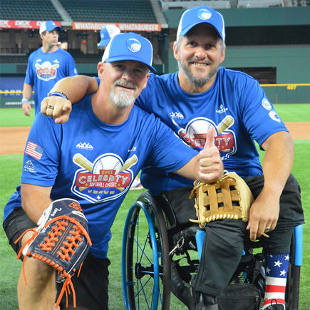 Participants at the Celebrity Softball Classic event.