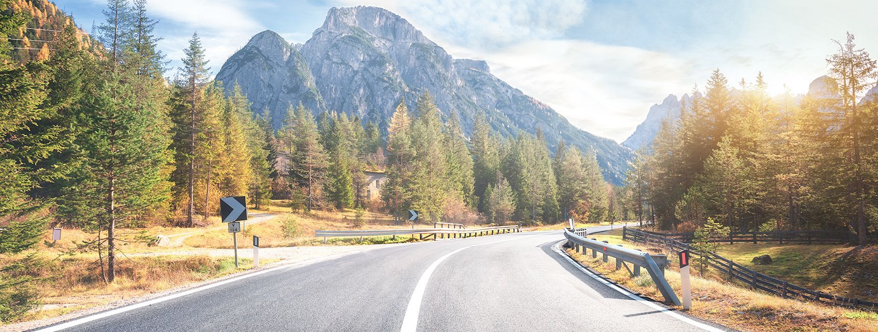 CAPTIVATE before image of the road and mountains image, dull and blurry.