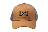 WX Trucker Hat (Tan/Grey Logo) Front