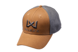 WX Trucker Hat (Tan/Grey Logo) Side